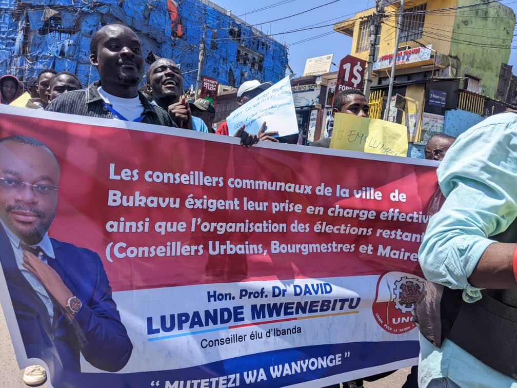 Les conseillers communaux de Bukavu dans la rue 