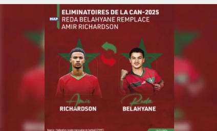 Eliminatoires de la CAN-2025 (5è et 6è journées) : Reda Belahyane remplace Amir Richardson