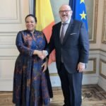 À Bruxelles et Strasbourg:  Thérèse Kayikwamba mobilise les partenaires européens pour la paix dans l’Est de la RDC