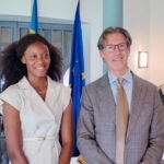 Femina Miss Congo 2024 : Octavie Kabuya rayonne dans un échange diplomatique avec l’ambassadeur de Suède