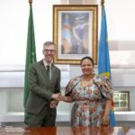 Thérèse Kayikwamba échange avec le Commissaire du Gouvernement fédéral allemand chargé de la politique des Droits de l’Homme et de l’aide humanitaire