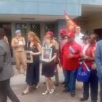 Vendredi dernier à l&rsquo;ambassade russe:  L’UDS présente à la marche du régiment immortel 2026