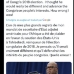 Propos de Tibor Nagy : Entre regrets personnels et ingérence diplomatique (John Ngombua)