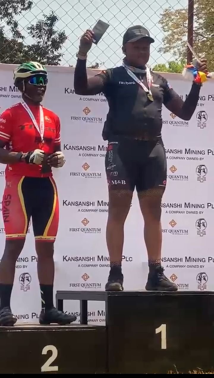 Cyclisme:  Bon comportement des cyclistes de la RDC dont Dorcas Kapinga de l’Entente Lukunga (Kin-Ouest) en Zambie