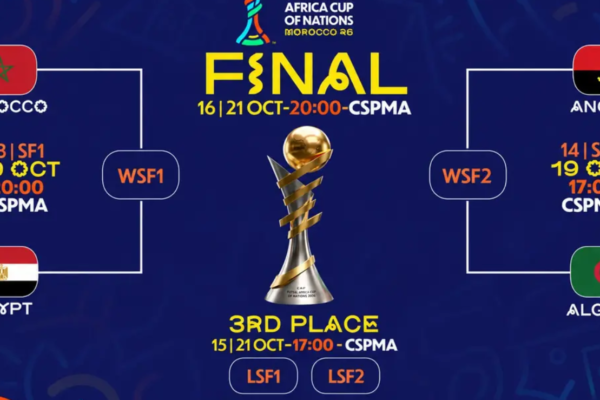 CAN de Futsal : le Maroc, l’Égypte, l’Angola et l’Algérie en quête d’une place en finale