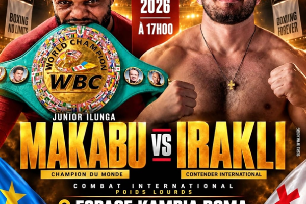 Boxe: Kolwezi va vibrer au rythme du combat Junior Ilunga Makabu affronte Irakli ce vendredi 2 octobre 2026